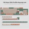Set de Keycaps PBT cu 136 de taste, profil XDA, imprimare prin sublimare, keycaps personalizate drăguțe, layout US, compatibil cu switch-uri MX pentru tastaturi mecanice, Keycaps,