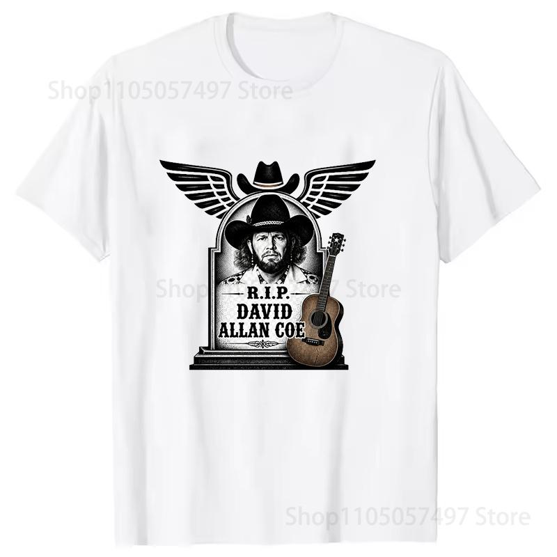 

Country Singer R I P David Allan Coe Print Tshirt Unisex Casual Short Sleeve T-shirts Men Women Fashion Graphic Print Tops Tees 5XL різнокольоровий