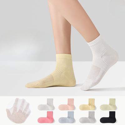 Boneless Socks for Women, Right-angle Mid-calf Socks, Summer Thin Women's Short Socks, Deodorizing and Antibacterial, Mesh Pure Cotton Socks