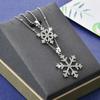 Fashionable Double Womens Layered Snowflake Necklace With Floral Design