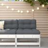 VidaXL Garden Center Sofa, Seat with Backrest, Patio Terrace Backyard Balcony Outdoor Furniture, White Wood 825479