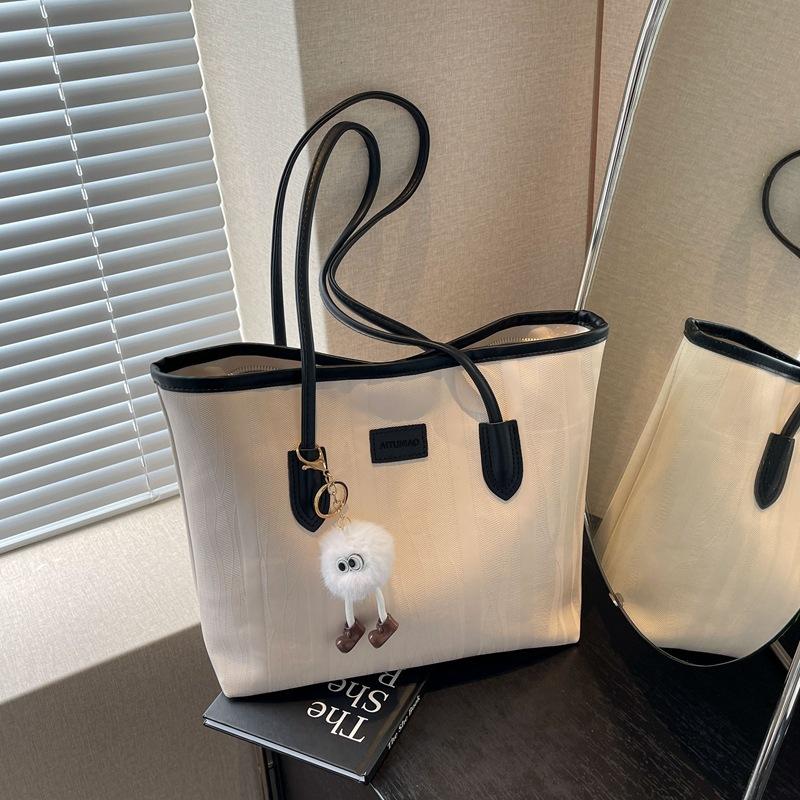 Large-capacity Bags, Women's New Trendy Spring and Summer Simple and Versatile Shoulder Bags, Casual Work Commuter Tote Bags