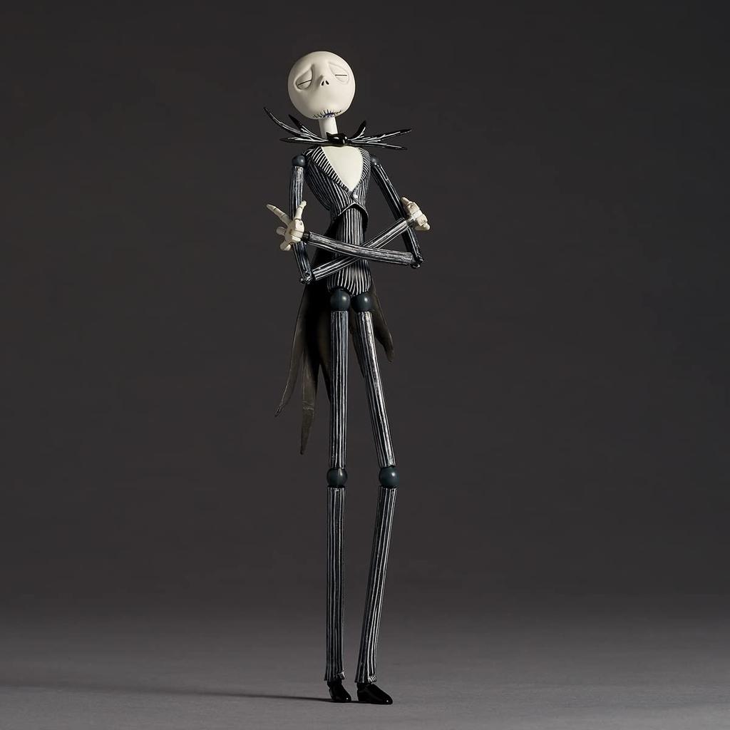 Kaiyodo Revoltech The Nightmare Before Christmas Jack Skellington Výška 185 mm malovaná pohyblivá figurka Ver.1.5 cca. PVC&ABS bez vodního kamene