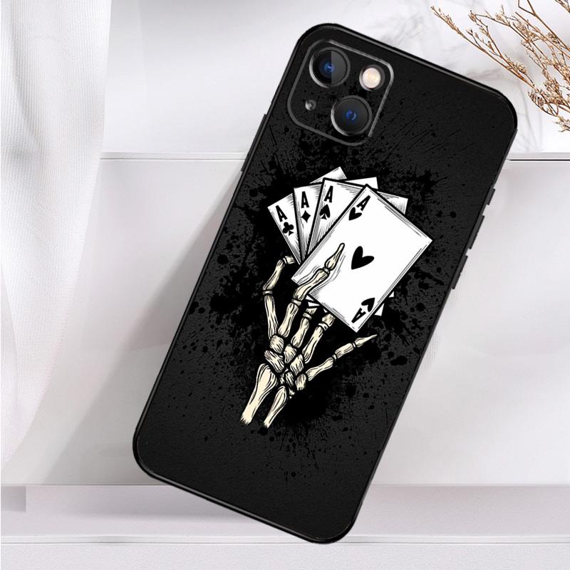 Poker Playing Card Shockproof Case For iPhone 17 11 14 15 16 Pro Max Plus 12 13 Mini 16e 17 Air Phone Cover