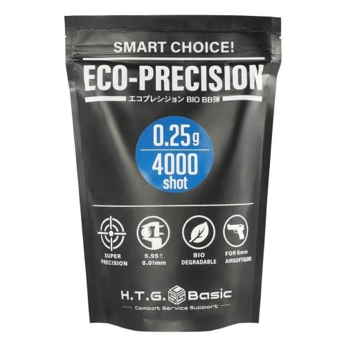 Eco Precision Bio BB Bullets, 0.25g, 4000 Rounds, PLA Blend, for Airsoft, Airsoft Guns, Electric Guns, Gas Guns, Rifles, Machine Guns, Handguns, Subma