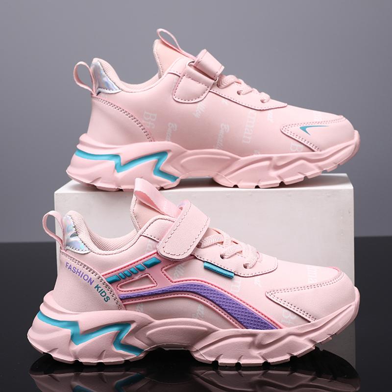 Boy Kids Fashion Sneakers Girls School Casual Shoes Outdoor Breathable Running Shoes Light Soft Sole Non-slip Children Shoes