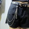 Fashion Punk Street Keychains Chain Skull Tassel Women Men Belt Chain Hip Hop Moon Star Biker Pants Chain Bag Accessories