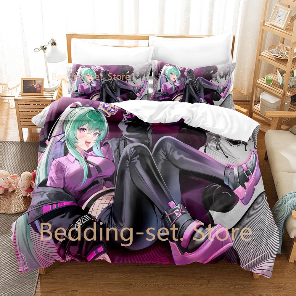 2024 Finana Ryugu Bedding Set Single Twin Full Queen King Size Bed Set Adult Kid Bedroom Duvetcover Sets 3D Anime Bed Sheet Set