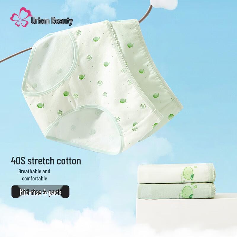 Regina Women's Pure Cotton Mid-Waist Briefs 4-Pack