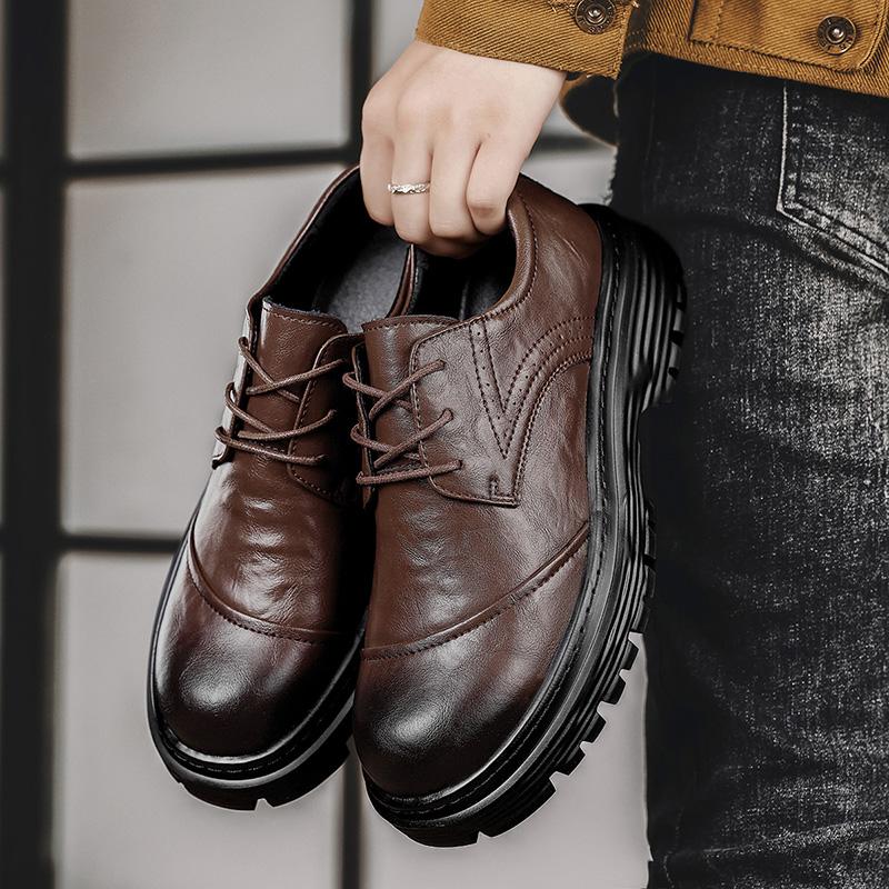 FashionPlatform Genuine Leather Men Shoes High Quality Oxford Footwear Men Casual Lace Up Dress Shoes Brand Moccasins Business Shoes