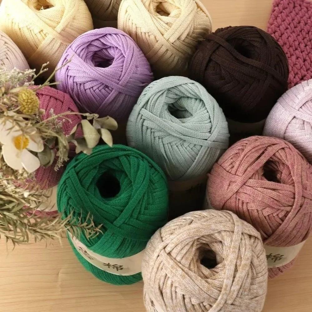 1Pc Craft Yarn 200g Cloth Strip Line Hand Knitting 100m Knitting Flat Yarn Crocheting Knit Thread Crochet Bag Hat Mat Slipper