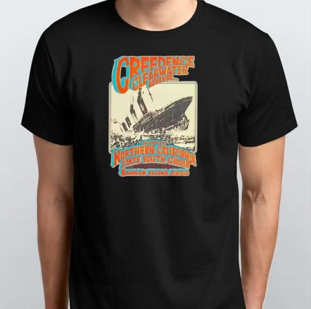 Creedence Clearwater Revival concert poster 90 T-SHIRT Black XXL