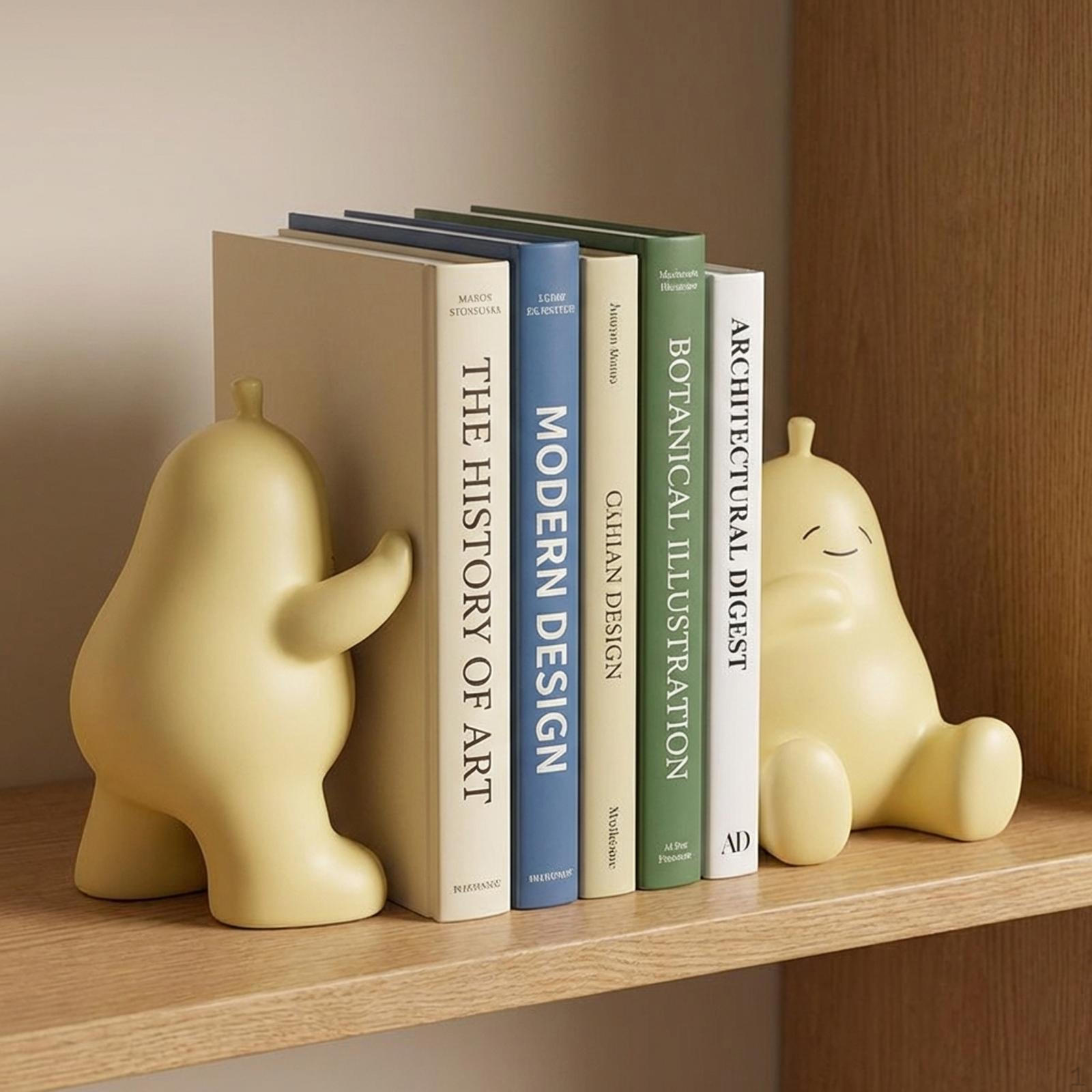 Bookend Statues, Book Holders, Crafts, Table Decorations for Living Room, Bedroom bianco