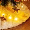 White Christmas Tree Skirt Plush Faux Fur Xmas Tree Carpet Merry Christmas Tree Decorations Ornament New-Year Navidad Home Decor Christmas Tree Rug