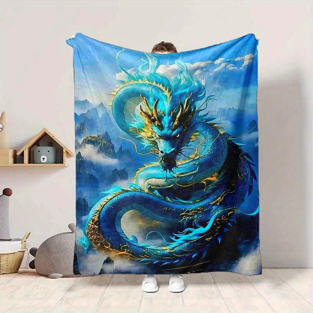 1 Stück Drachen Fantasy Kunstwerk Decke - Perfektes Geschenk für Geburtstage, Weihnachten & Halloween - Weich, Warm & Vielseitig yy250909202