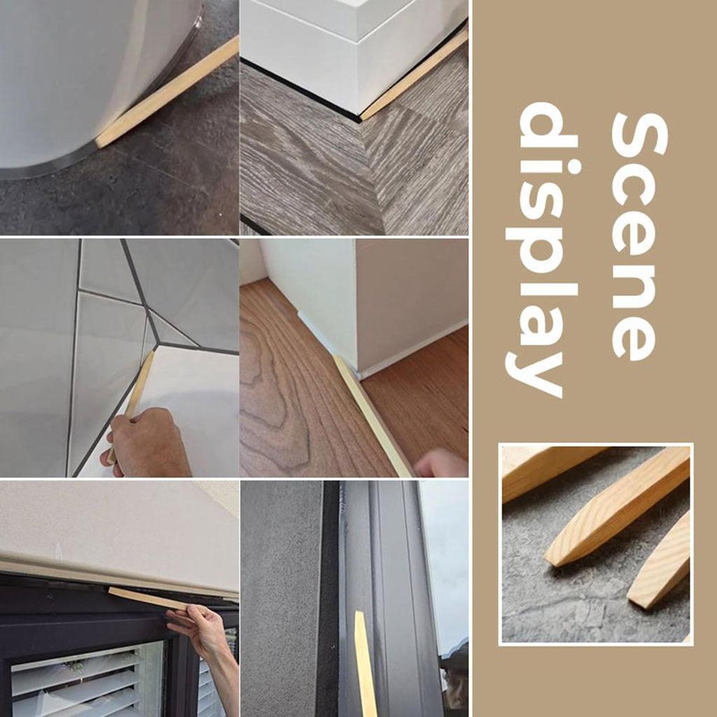 Caulking Tools Finishing Wooden Caulking Tool Kit Reusable Smoothing Applicator Wood Sealant for Wall Home Door Projects Repairs