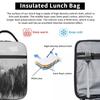 Grey Highland Yak Pattern Insulated Lunch Bag for Women Children Portable Food Boxes Thermal Lunch Box Tote