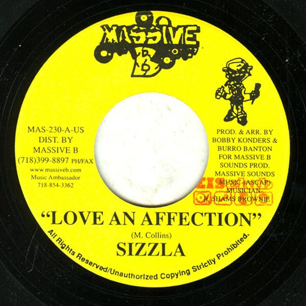 7inch Record SIZZLA - Love An Affection MAS230 Massive B 2003 US Reggae, Ska & Dub Used