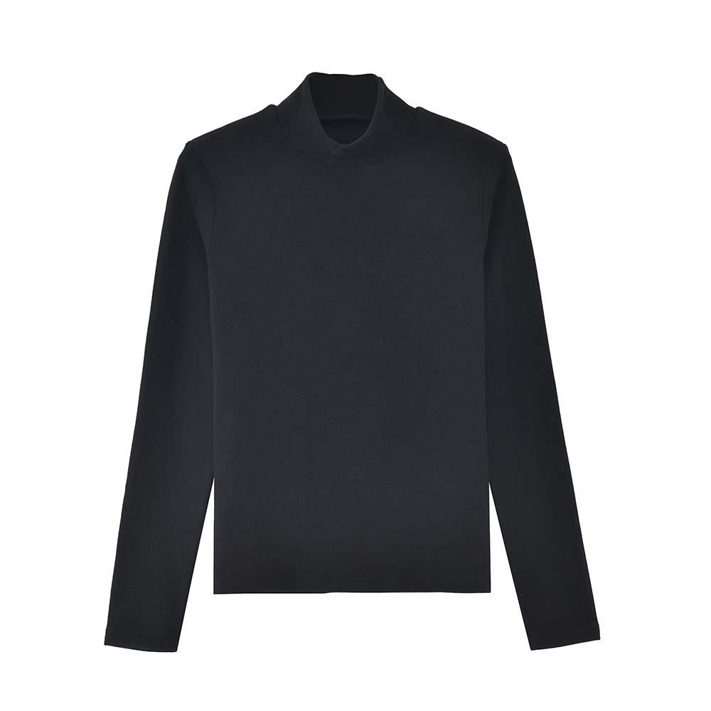 310g Women's Winter Double-Sided Brushed Half-High Collar Long Sleeve Thermal Base Layer Top