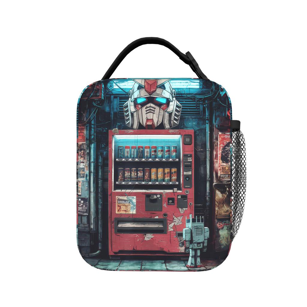 Ukiyo-E Gundam Anime Manga Lunch Bag Cute Lunch Box For Girls Travel Portable Zipper Cooler Bag Oxford Print Tote Food Bags