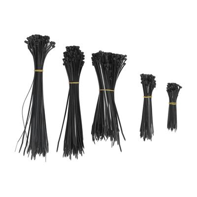 550Pcs Nylon Cable Zip Ties Assortment Set Self Locking Electric Wire Ties for Outdoor Indoor Black