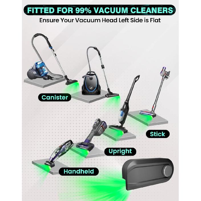 Rechargeable Upright Vacuum Cleaner Dust Display LED Light Attachment, Green Light Shark Bissell, Universal Upgrade Vacuum Accessories