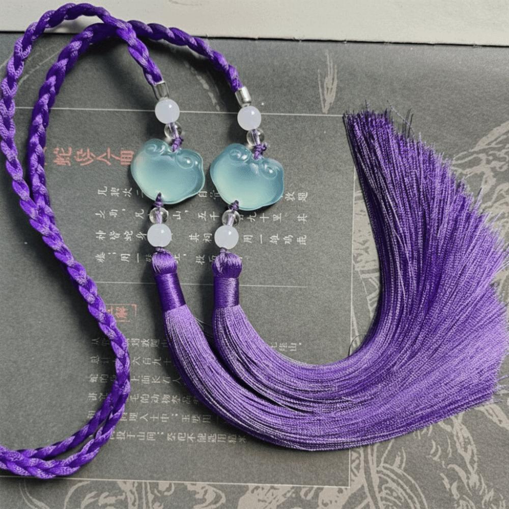 Round Neck Hanfu Palace Sash Belt Simple Waist Cord Belt New Tassel Pendant Belt Gift