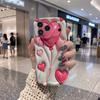 Inflated Pink Heart Balloon Phone Case for iPhone 17 16 15 14 13 12 11 Pro Max Plus Wavy Edge Cute Cover