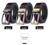 Ceinture polyvalente en cuir de vachette double face pour homme avec boucle ardillon rotative