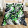 Black Marble Duvet Cover Set Teal Butterfly Comforter Cover,Red Marbling Bedding Sets Full,Abstract Ombre Ink Fluid Art Bed Set