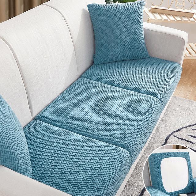 

Jacquard Living Sofa Cushion Seat Cover Anti -Dust Tight Wrap Furniture Protector For Pets Kids Family Room Protective Slipcovers 1 /2 /3 /4 Seaters Size 1