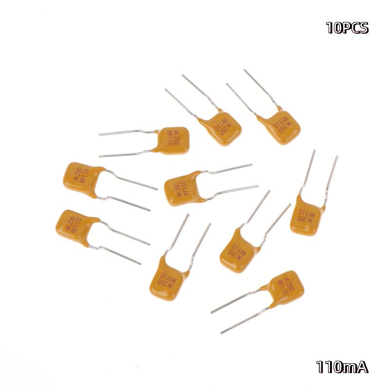 10Pcs Pptc Self-Recovery Fuses 250V 20Ma-800Ma 1A 1.5A 2A 3A Plug In Self Resettable Fuse Diy Accessories