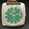 USED VINTAGE ORIENT AUTOMATIC 46943 JAPAN MENS GREEN COLOR DIAL WATCH a702211-5 R123-a702211