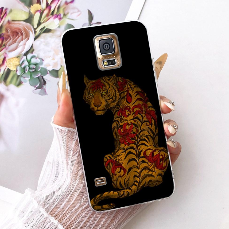 Transparent For Samsung S5 Case Fashion Butterfly Cute Cat Funny Painted Cover For Samsung Galaxy S5 SM-G900F SM-G900M Casing