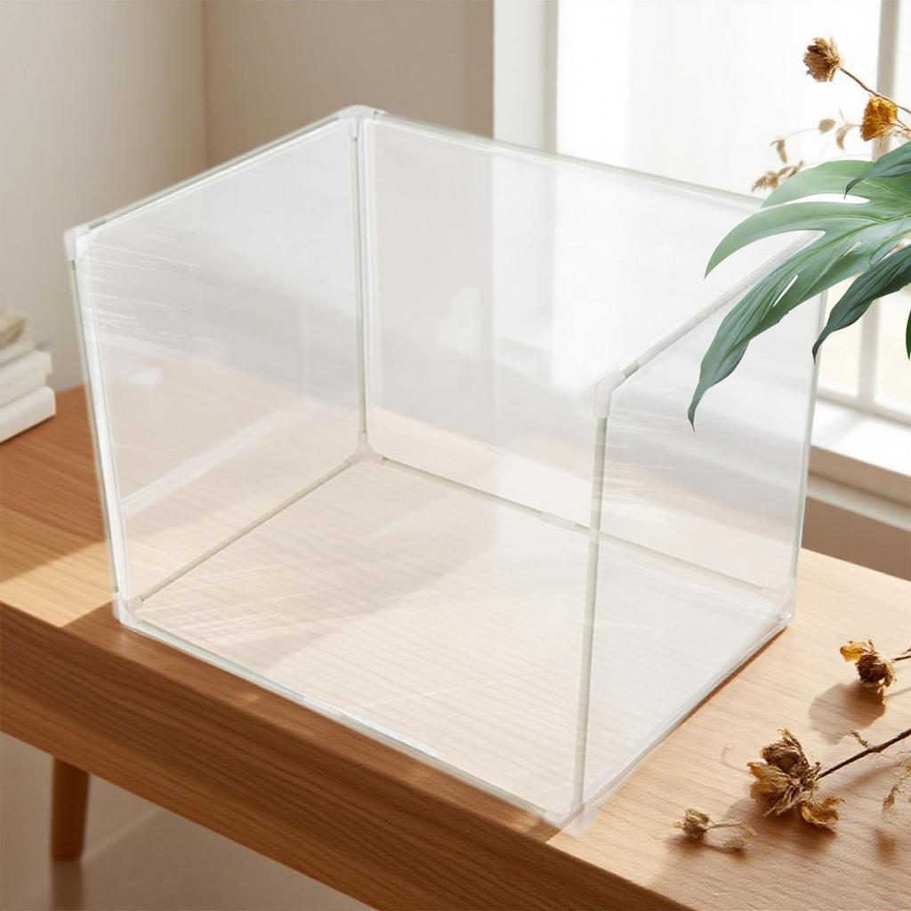 Cat Litter Box Pee Shield Foldable Easy Clean Litter Pan Shield Transparent High Sided Cat Toilet Training Kit For Living Room