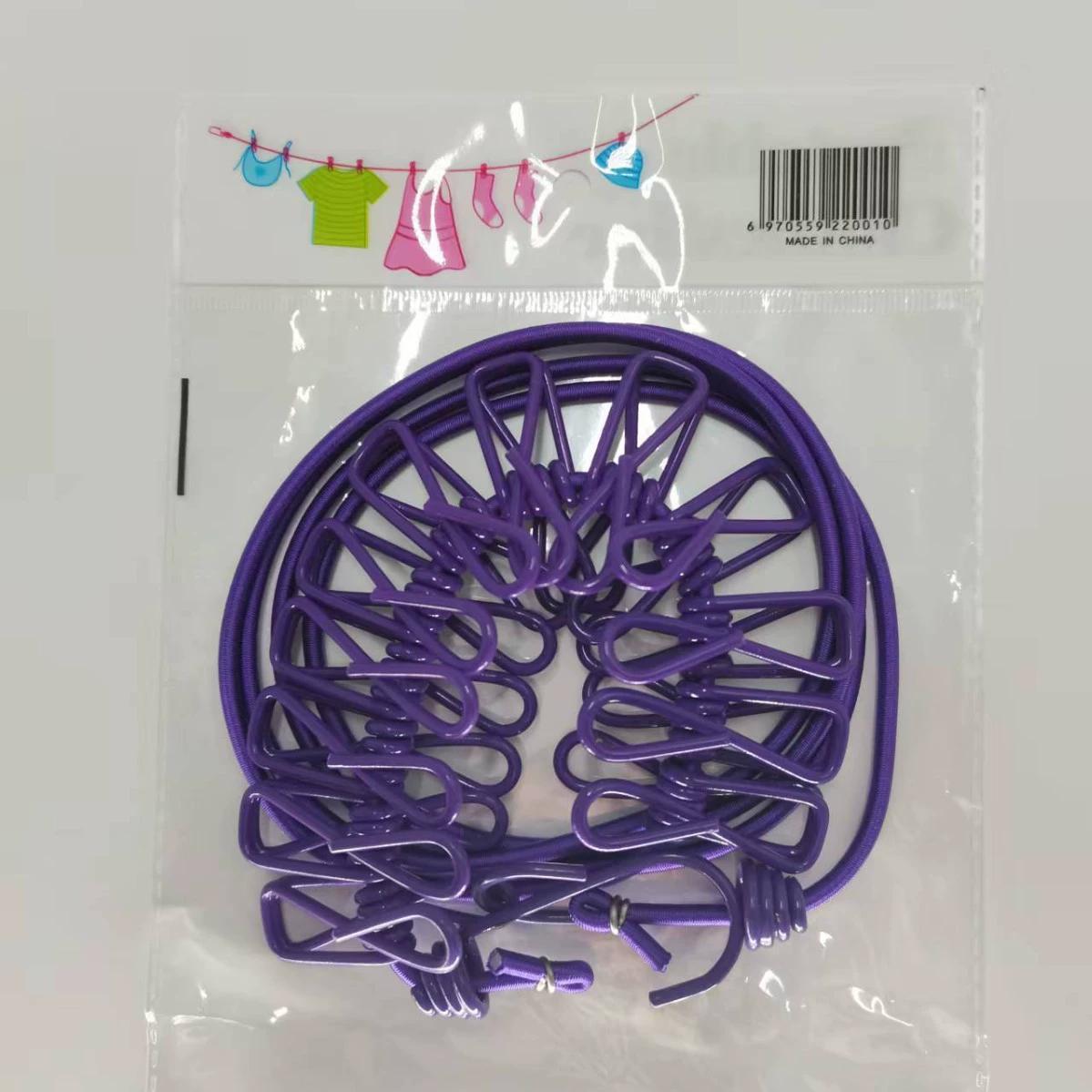 

Портативная бельевая веревка с 12 зажимами, выдвижная сушилка для белья, веревка для сушки одежды, веревка для подвешивания одежды на открытом воздухе