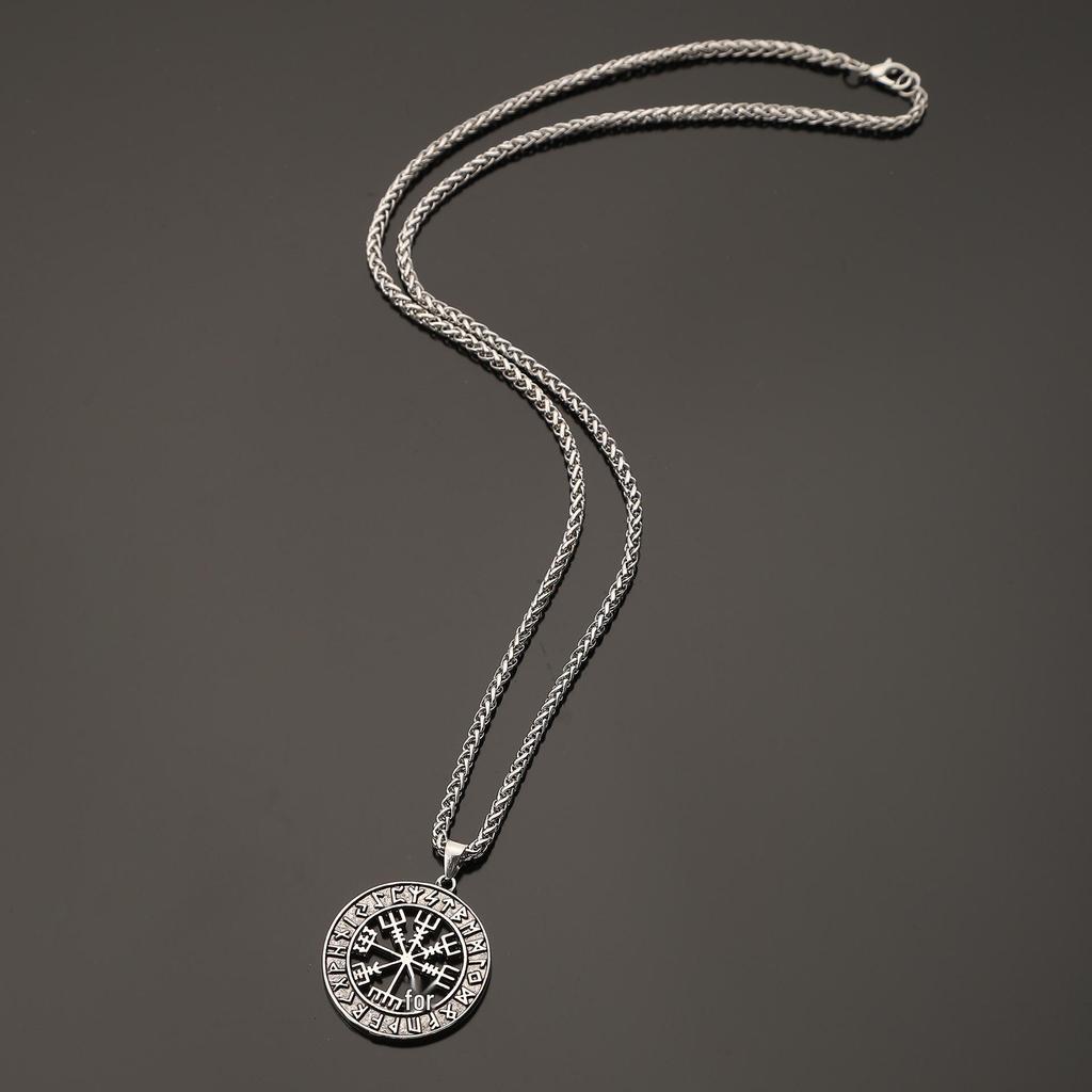 Viking Rune Hängsmycke: Kors Explosion Retro Stil - Trendigt, Mångsidigt & Unikt Festtillbehör