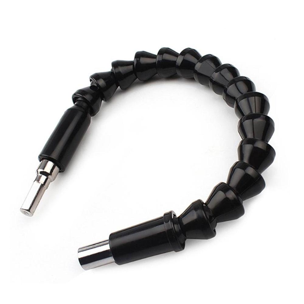 200-300mm Hexagonal Handle Black Soft Shaft Hand Drill Screwdriver Head Universal Joint Extend Connect Rod Power Tool Accessory