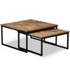 Day and Night - Day and Night Stackable Coffee Tables 2 Units Recycled Solid Teak