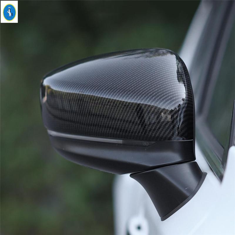 Auto Door Rearview Mirror Shell Cover Decor Cap Trim For Mazda CX-5 CX5 2017 -  Chrome / Carbon Fiber Exterior Accessories