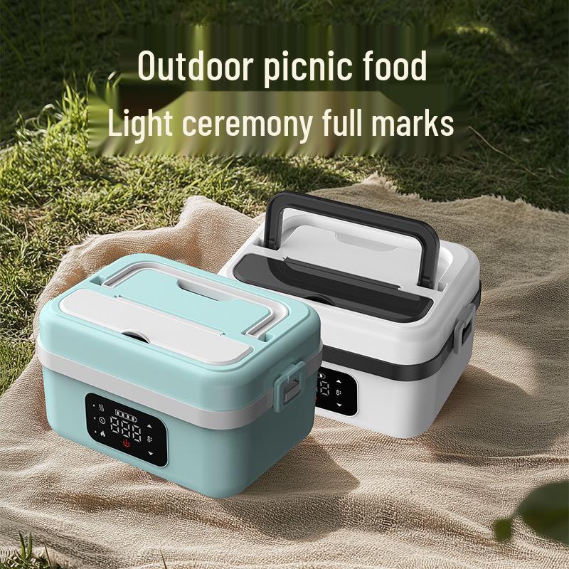 Wireless Portable Heating Lunch Box - Large Capacity, Water-Free, Ideal for Students and Office Workers
