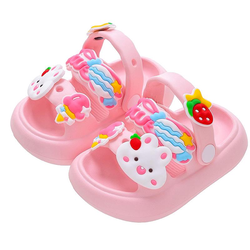 Girls Sandals Children Summer Baby Indoor Soft Bottom Infant Anti-slip Rabbit Slippers Boys Soft Bottom Sandal Slippers