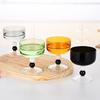 Colored borosilicate glass Household heat-resistant goblet Restaurant ice cream cup Dessert cup Contrasting glass