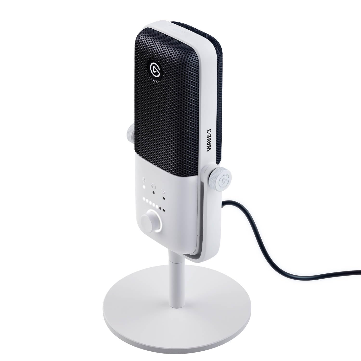 

Elgato White Premium USB Condenser White for and home office Free Mixer Sound Effects No Plug Play Compatible with Wave3 - Microphone, [White]