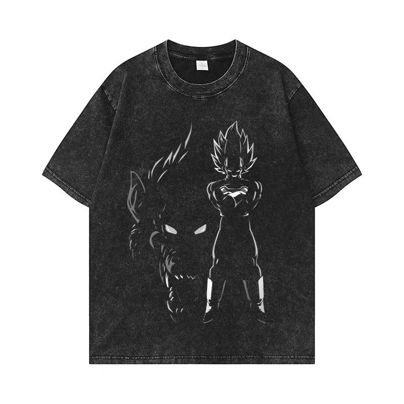 Dragon Ball Z Beerus Purple Energy Blast Printed Tshirt Mens and Womens Washed Tshirt High Quality Vintage Cotton Tshirt S разноцветный