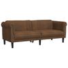 3 Piece Sofa Set in Brown Velvet
