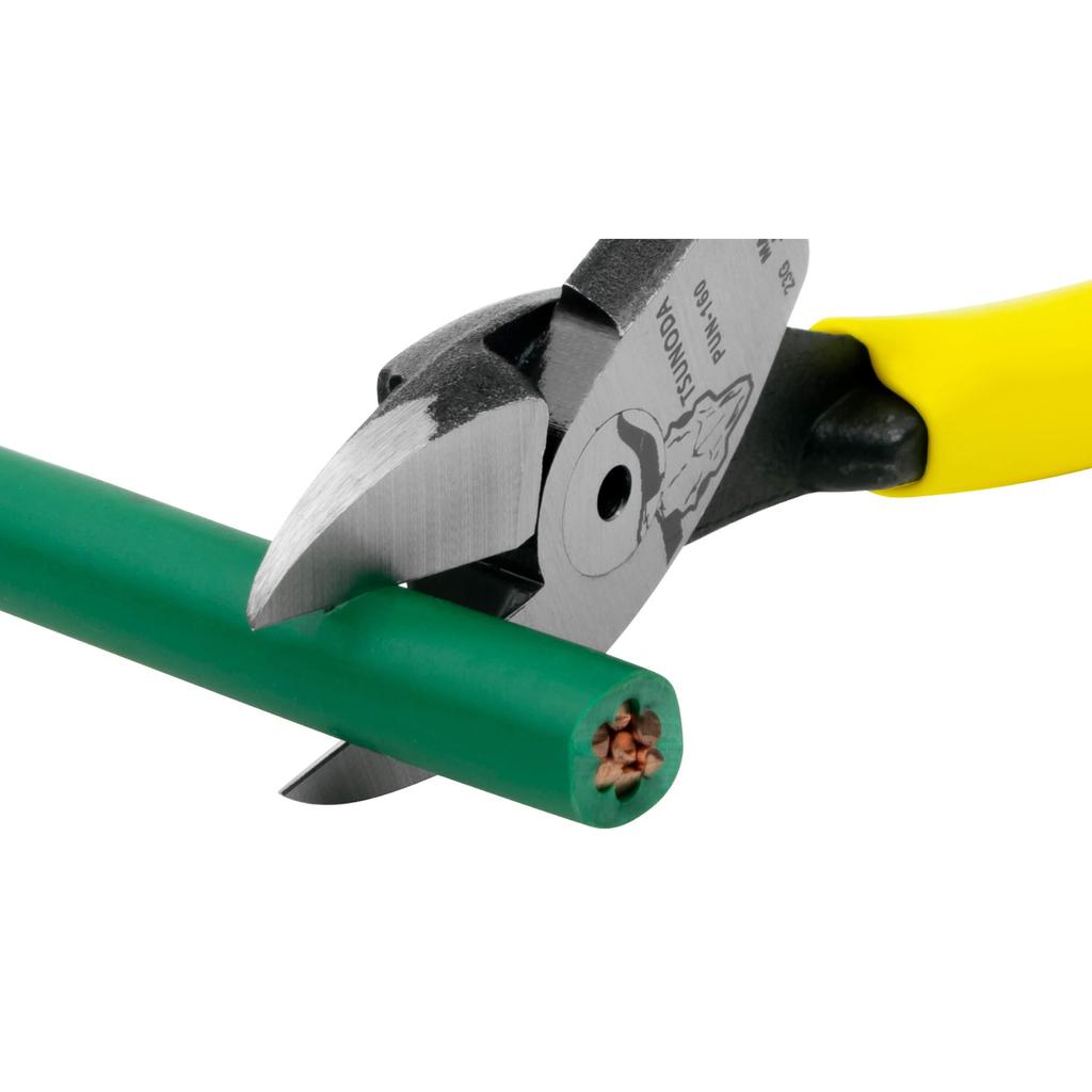 TSUNODA Electric Power VVF X 3 for Electrical Thin-Blade Nippers, Eccentric, 2.0mm Cores, 160mm, Work, PUN-160