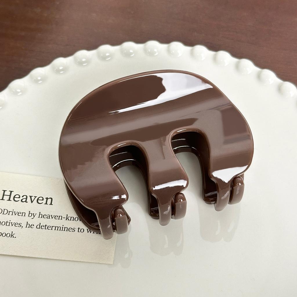 1pc Korean Retro Simple Fat Dwen M-Type Medium Grip Clip Women's Disc Hair Shark Clip Half Tie Hair Clip New Style