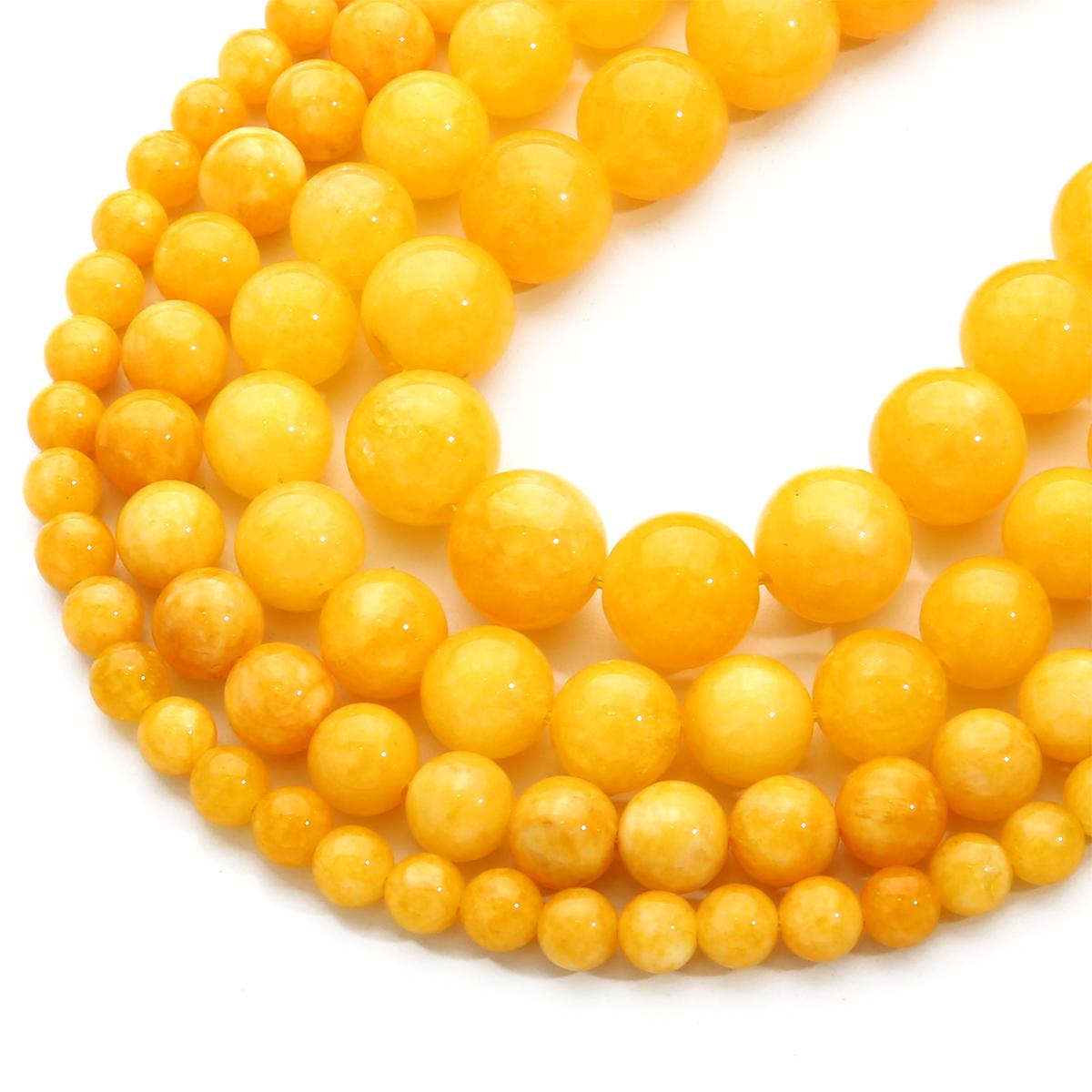 

6/8/10/12 мм натуральный камень нефрит яшма бусины свободные круглые бусины для изготовления ювелирных изделий DIY браслет ожерелье серьги аксессуары около 15 дюймов/нитка 8mm 47pcs жёлтый