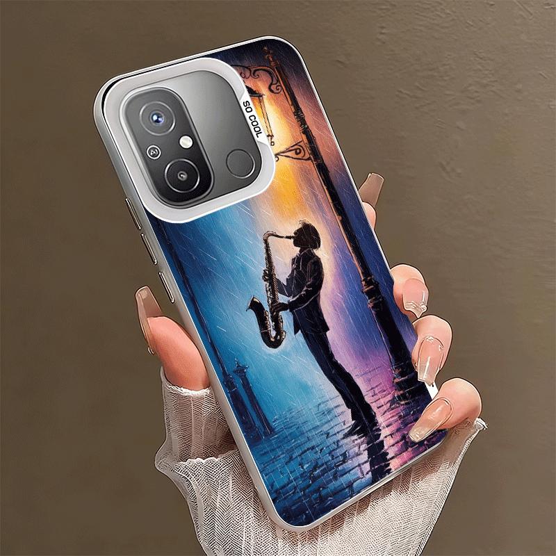 

Saxophone Instrument Music Soft Phone Case for Xiaomi Redmi 15C 15 14C 13C 12C Poco X5 X6 X7 Pro X3 F8 F7 Ultra M8 13 12 Cover B Xiaomi Poco X7